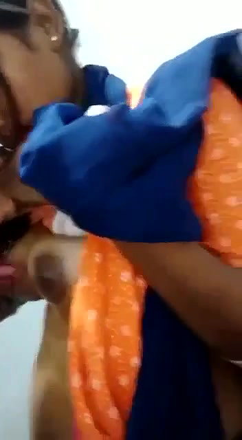 Office manager sucking boobs of his staff