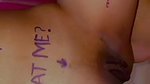 cute hot girl full nude body write with marker