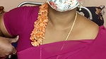 Pink color saree aunty striptease