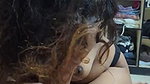 curly hair girl blowing bf