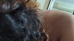 curly hair girl blowing bf