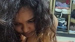 curly hair girl blowing bf