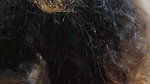 curly hair girl blowing bf
