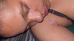 sleeping wife boobs showing cum on face
