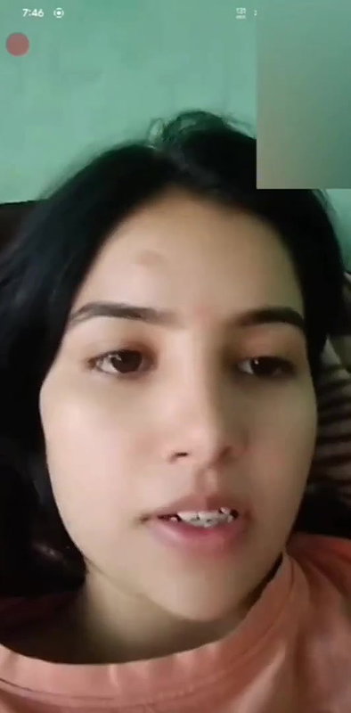 Cute Girl Showing On Video Call