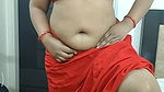 Hot red saree aunty hot in saree