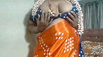 Satin silk aunty striptease