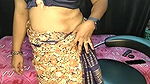 Hot Saree Aunty Dancing and showing