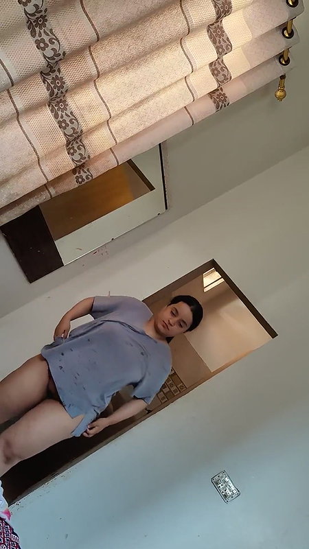 Sexy girl chaning cloths after bath