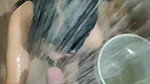 horny wife blowjob with shawer bath