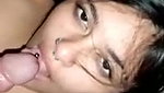 nose piersed gf blowing bf