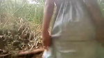 Shy Lankan Girl Outdoor Showing Fingering