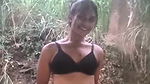 Shy Lankan Girl Outdoor Showing Fingering
