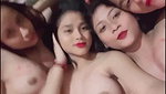 Four Beautiful Horny Girl Showing Boobs And Pussy Together Taking Dirty 4