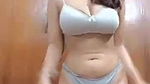 cute girl self recording with bra and panty