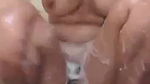 chubby girl nude soap bath