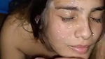 Sexy Girl Takes Her Lovers Cumshot On Her Beautiful Face