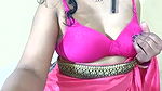Sexy Bhabhi in Pink Saari Teasing and Ass Show