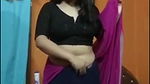 Desi Cute Shy Girl In Saree Showing Boobs By Removing Blouse