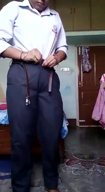 Sexy booby college girl dress change selfie video