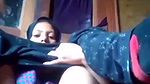 hijabi girl pussy fingering with pen