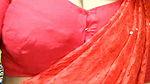Red saree bhabhi teasing