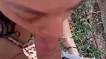 hot girl sucking dick outdoor