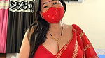 88pink red saree boobs show nepali randi bhabhi
