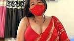 88pink red saree boobs show nepali randi bhabhi