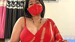 88pink red saree boobs show nepali randi bhabhi