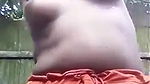 Chubby Bhabhi Bathing Outdoor selfie video