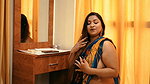 Puja in Blue Saree Showing Boobs ~ Naari Magazine Shoot