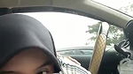 Glasses Shy Hijabi Babe Giving Blowjob Inside Car