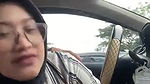 Glasses Shy Hijabi Babe Giving Blowjob Inside Car