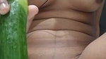 Indian teen gf masturbates with cucumber for bf   2