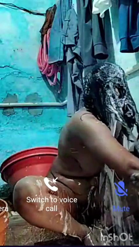 aunty bathing