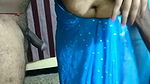 Blue saree aunty romance with two husbands