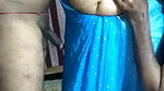 Blue saree aunty romance with two husbands