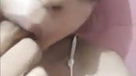 Cute gf hairy pussy fingering