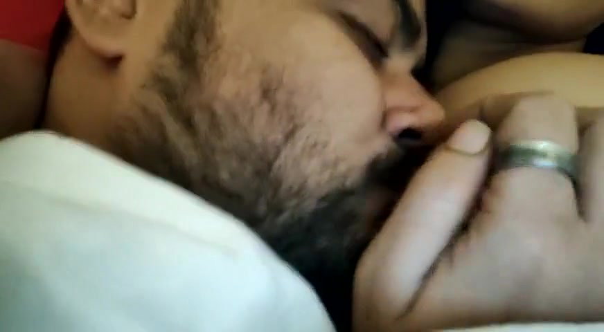 Licking and tickling boobs of beautiful GF
