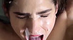 cumshot on her face