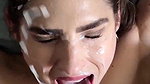 cumshot on her face