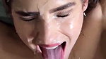 cumshot on her face