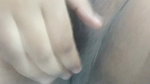 Brown chubby girl fondling boobs and fingering