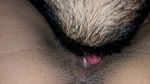Closeup Desi pussy licking video, he ate all the cum