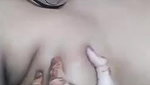 cute young gf pressing boobs