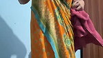 curvaceous Indian girl removing saree and nude show
