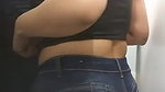 boob show during dress change