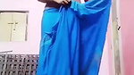 Indian girl stripping saree and complete nude show