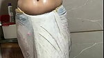 Super Sexy Indian Girl in Saree Showing Big Boobs in Bathroom